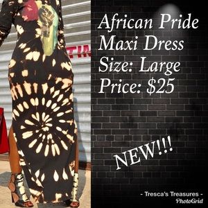african pride maxi dress